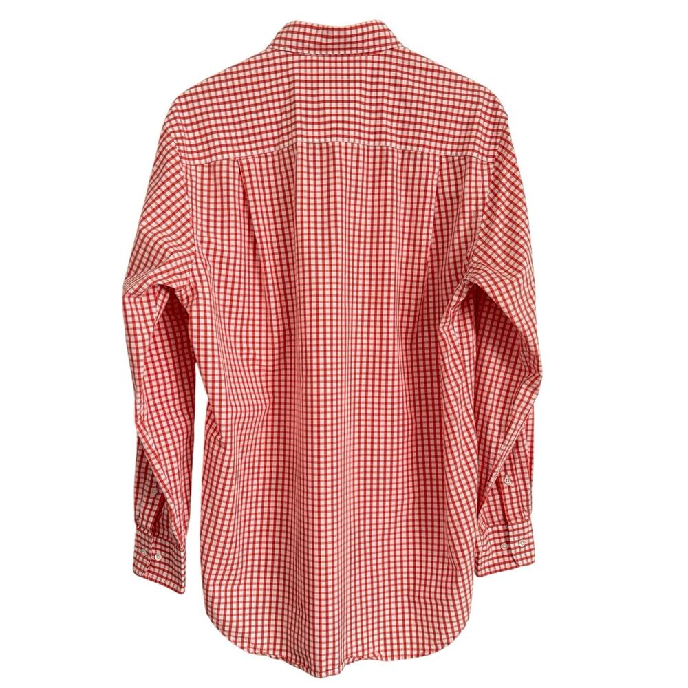 J.Mclaughlin Orange Gingham Button-Down Shirt Men… - image 2